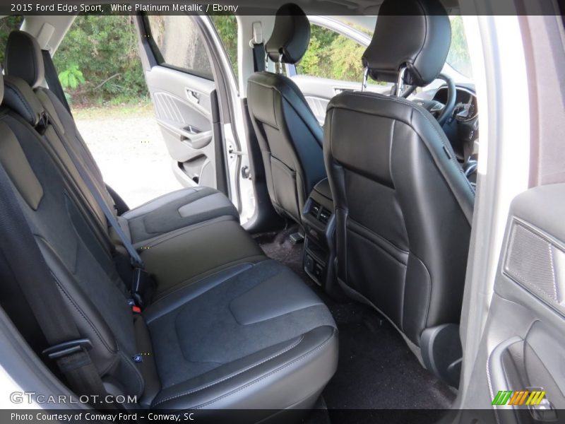 White Platinum Metallic / Ebony 2015 Ford Edge Sport