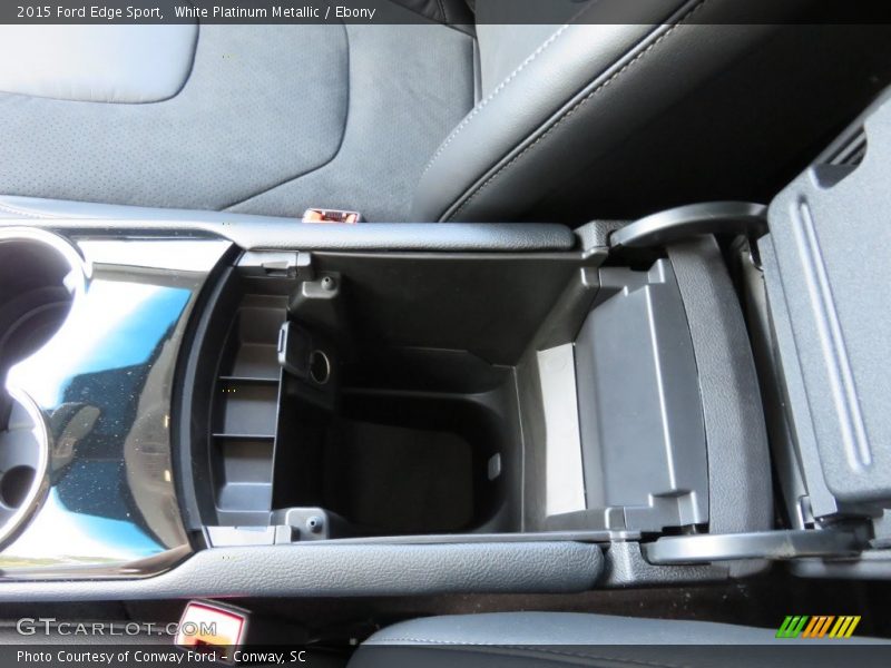 White Platinum Metallic / Ebony 2015 Ford Edge Sport