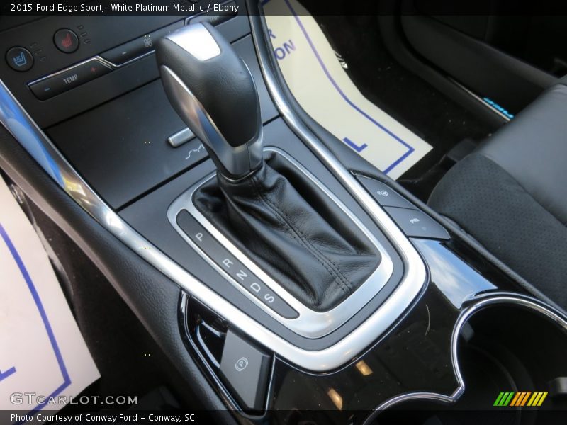 White Platinum Metallic / Ebony 2015 Ford Edge Sport