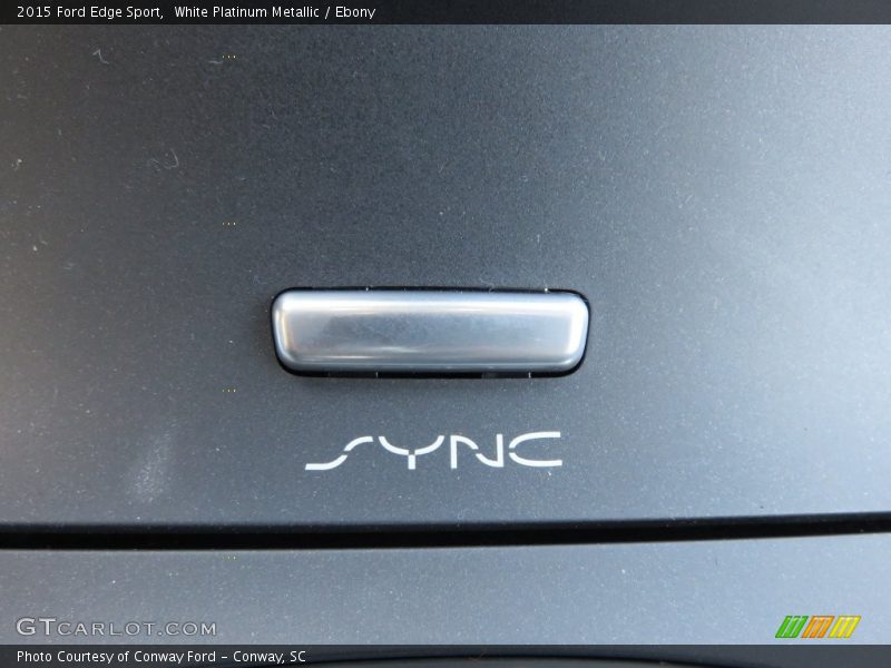 White Platinum Metallic / Ebony 2015 Ford Edge Sport