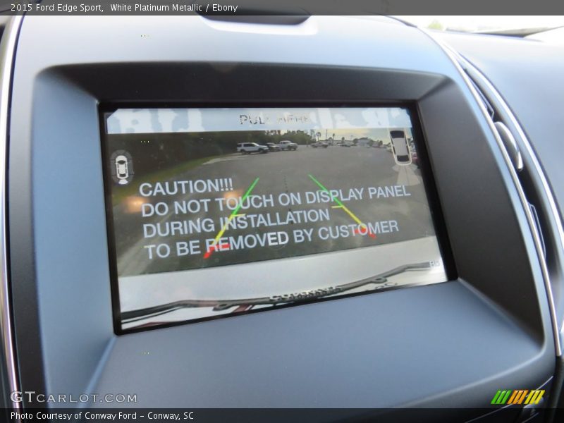 White Platinum Metallic / Ebony 2015 Ford Edge Sport