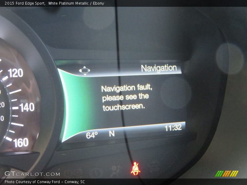 White Platinum Metallic / Ebony 2015 Ford Edge Sport