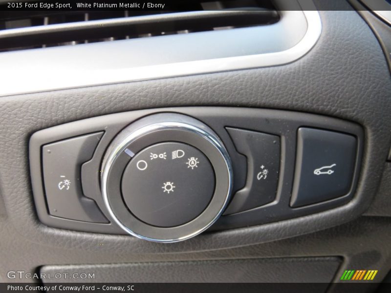 White Platinum Metallic / Ebony 2015 Ford Edge Sport