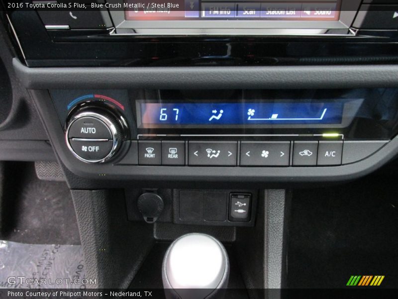 Blue Crush Metallic / Steel Blue 2016 Toyota Corolla S Plus