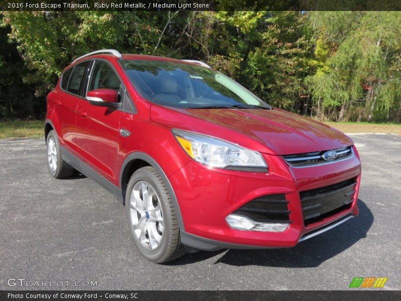 Ruby Red Metallic / Medium Light Stone 2016 Ford Escape Titanium