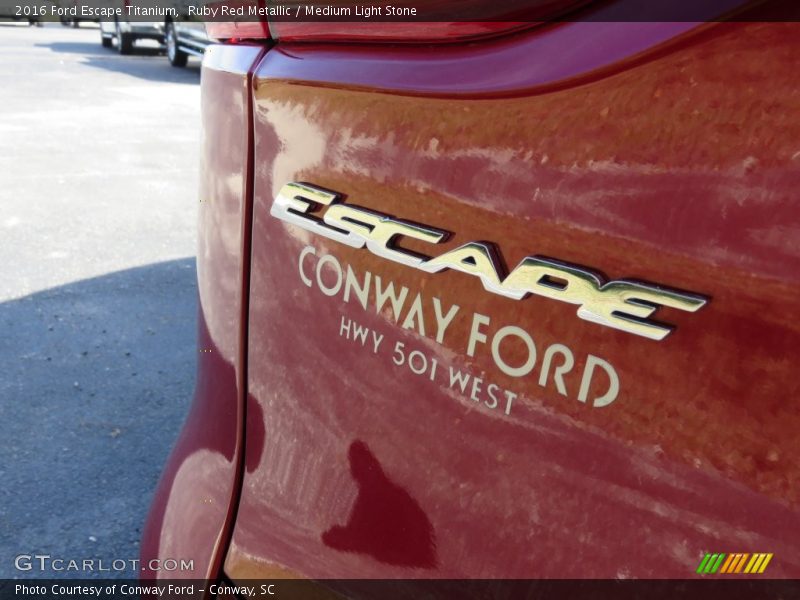 Ruby Red Metallic / Medium Light Stone 2016 Ford Escape Titanium
