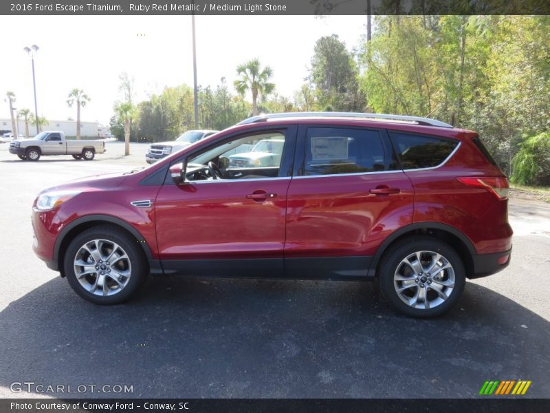 Ruby Red Metallic / Medium Light Stone 2016 Ford Escape Titanium