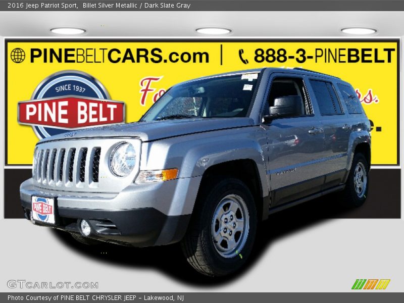 Billet Silver Metallic / Dark Slate Gray 2016 Jeep Patriot Sport