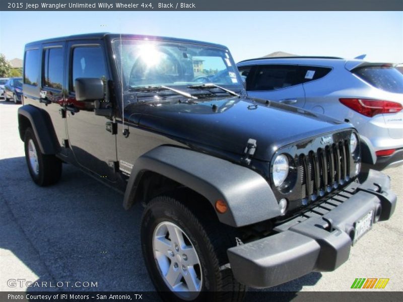 Black / Black 2015 Jeep Wrangler Unlimited Willys Wheeler 4x4