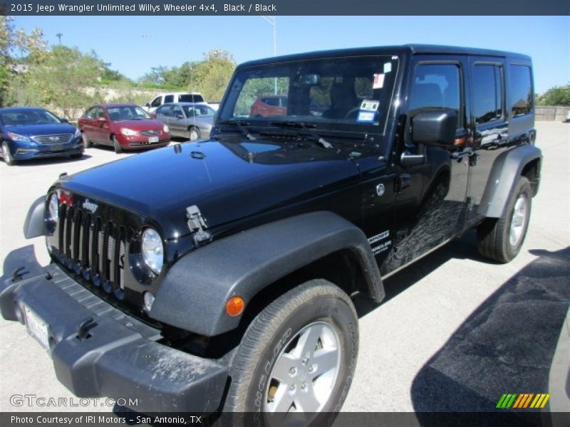 Black / Black 2015 Jeep Wrangler Unlimited Willys Wheeler 4x4