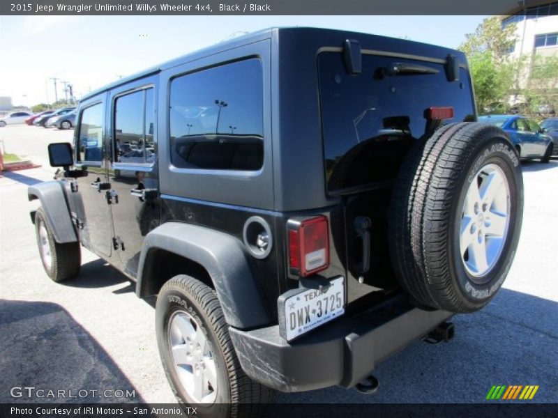 Black / Black 2015 Jeep Wrangler Unlimited Willys Wheeler 4x4