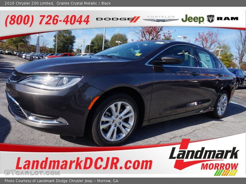 Granite Crystal Metallic / Black 2016 Chrysler 200 Limited