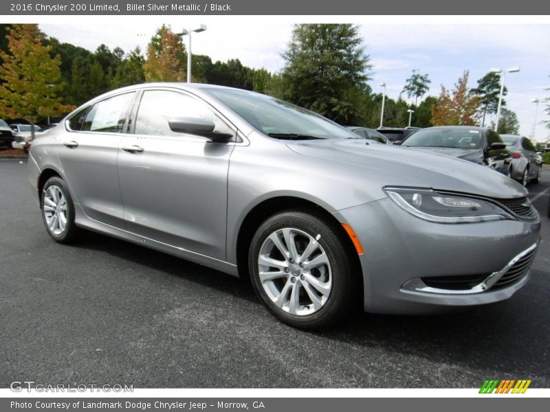Billet Silver Metallic / Black 2016 Chrysler 200 Limited