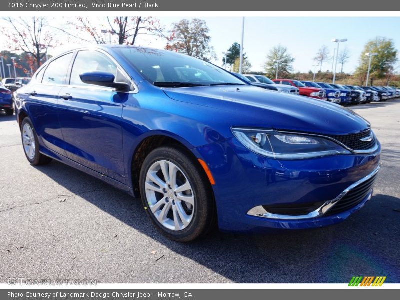 Vivid Blue Pearl / Black 2016 Chrysler 200 Limited