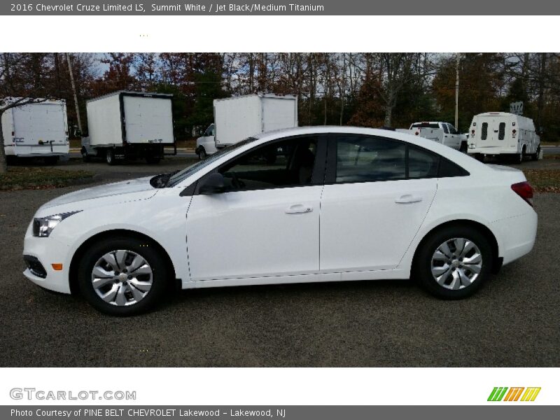 Summit White / Jet Black/Medium Titanium 2016 Chevrolet Cruze Limited LS