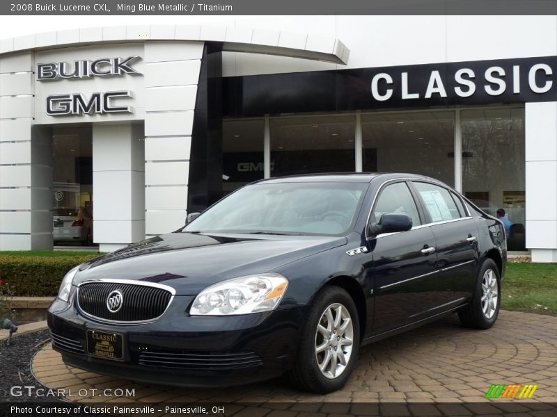 Ming Blue Metallic / Titanium 2008 Buick Lucerne CXL