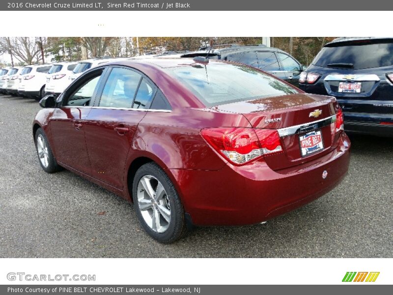 Siren Red Tintcoat / Jet Black 2016 Chevrolet Cruze Limited LT