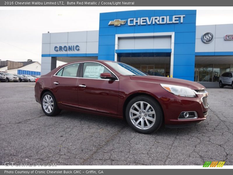 Butte Red Metallic / Cocoa/Light Neutral 2016 Chevrolet Malibu Limited LTZ