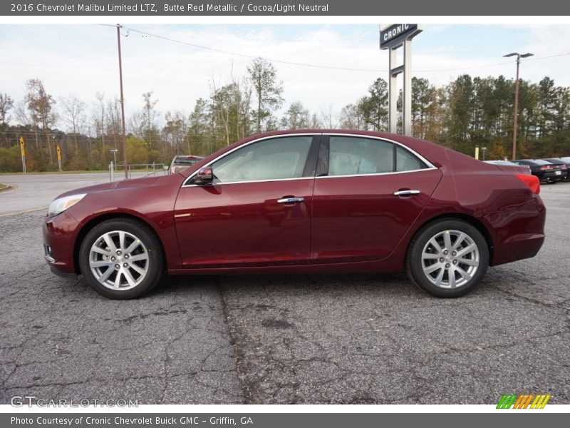 Butte Red Metallic / Cocoa/Light Neutral 2016 Chevrolet Malibu Limited LTZ
