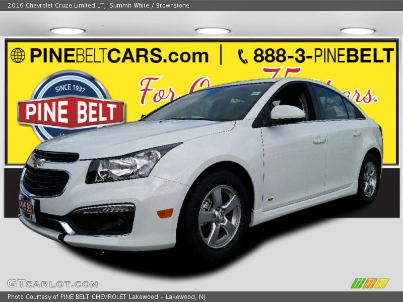 Summit White / Brownstone 2016 Chevrolet Cruze Limited LT