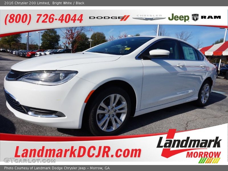 Bright White / Black 2016 Chrysler 200 Limited