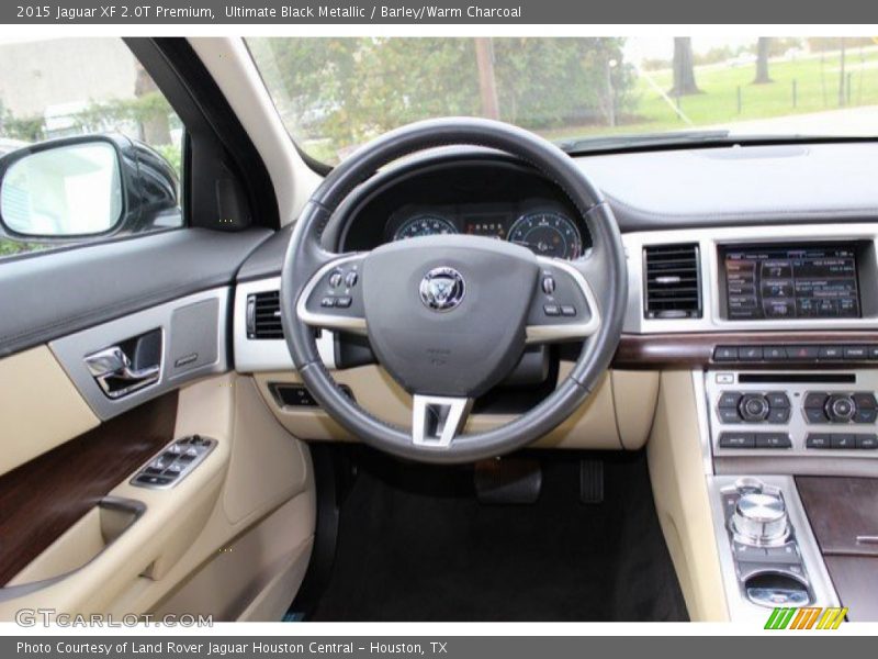 Ultimate Black Metallic / Barley/Warm Charcoal 2015 Jaguar XF 2.0T Premium