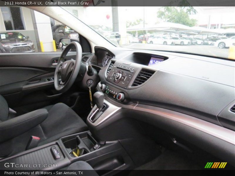Crystal Black Pearl / Gray 2013 Honda CR-V LX