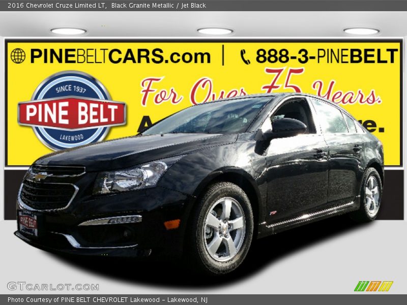 Black Granite Metallic / Jet Black 2016 Chevrolet Cruze Limited LT