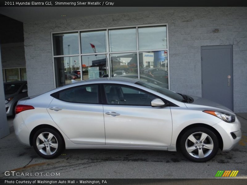 Shimmering Silver Metallic / Gray 2011 Hyundai Elantra GLS