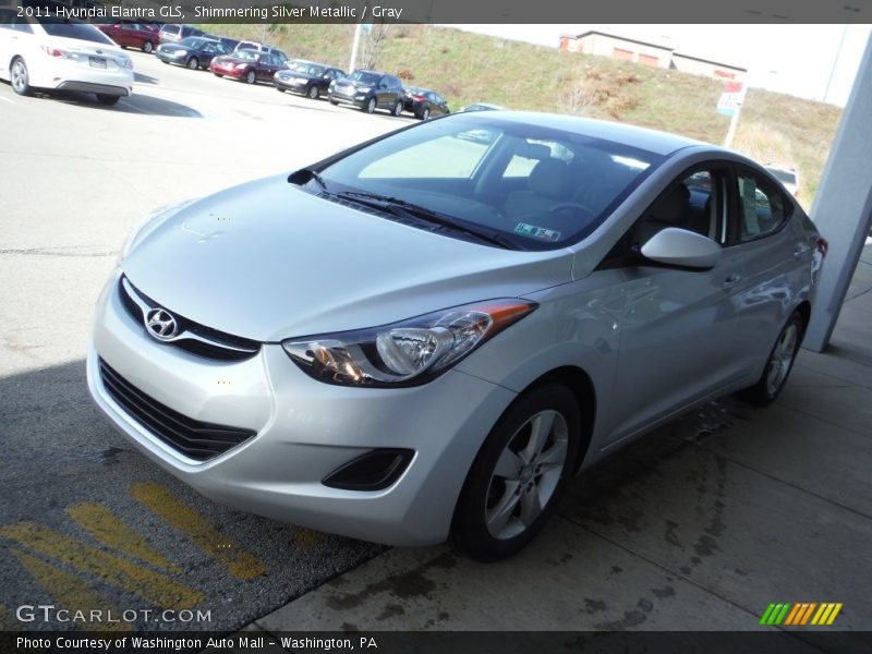 Shimmering Silver Metallic / Gray 2011 Hyundai Elantra GLS