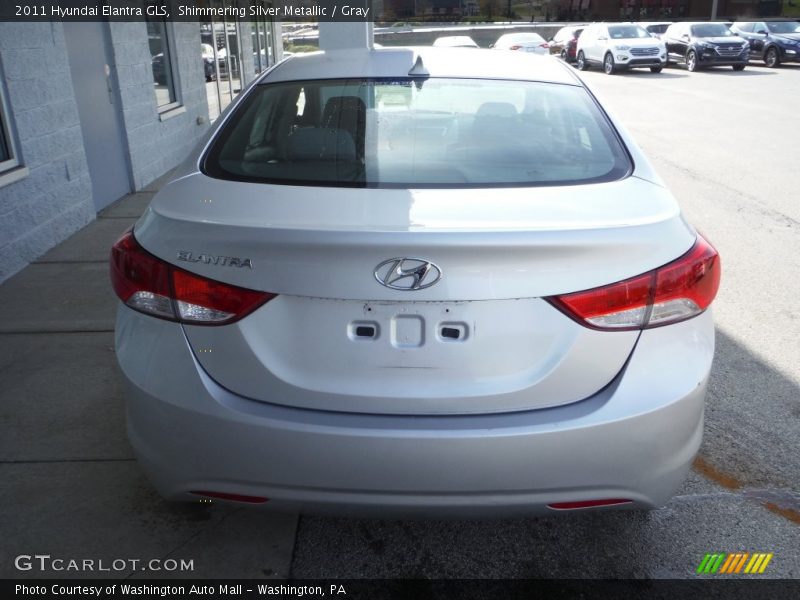 Shimmering Silver Metallic / Gray 2011 Hyundai Elantra GLS