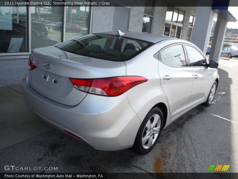 Shimmering Silver Metallic / Gray 2011 Hyundai Elantra GLS