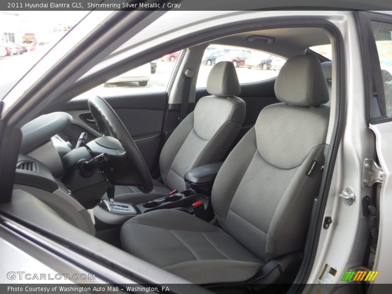 Shimmering Silver Metallic / Gray 2011 Hyundai Elantra GLS