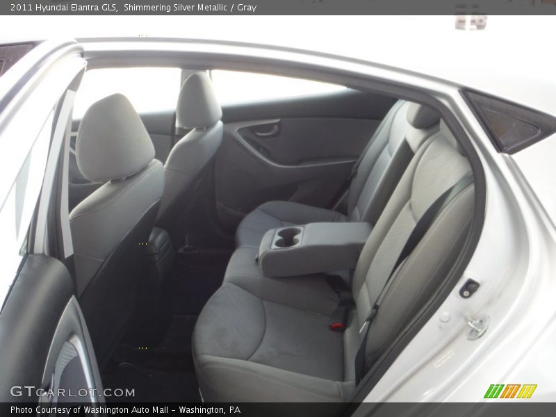 Shimmering Silver Metallic / Gray 2011 Hyundai Elantra GLS