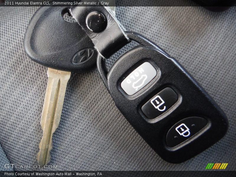 Shimmering Silver Metallic / Gray 2011 Hyundai Elantra GLS