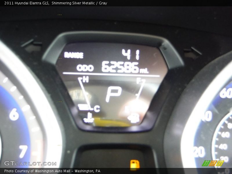 Shimmering Silver Metallic / Gray 2011 Hyundai Elantra GLS