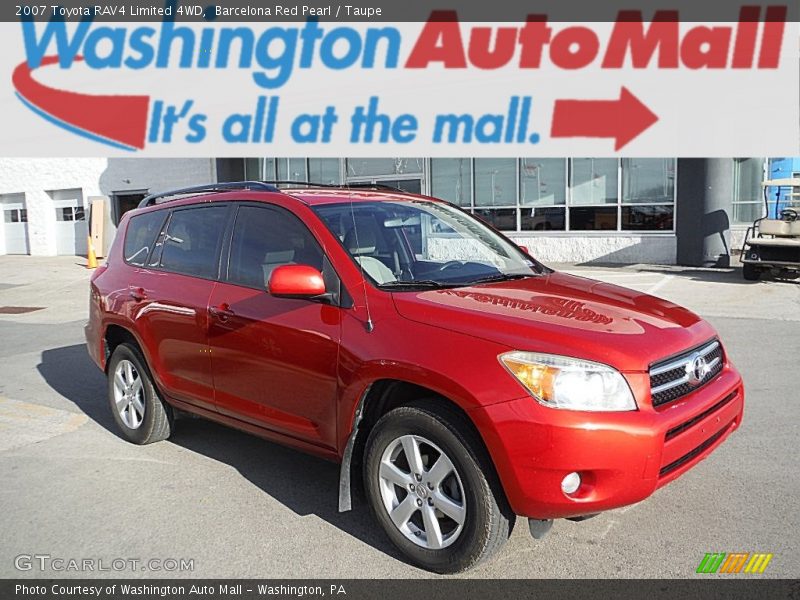 Barcelona Red Pearl / Taupe 2007 Toyota RAV4 Limited 4WD