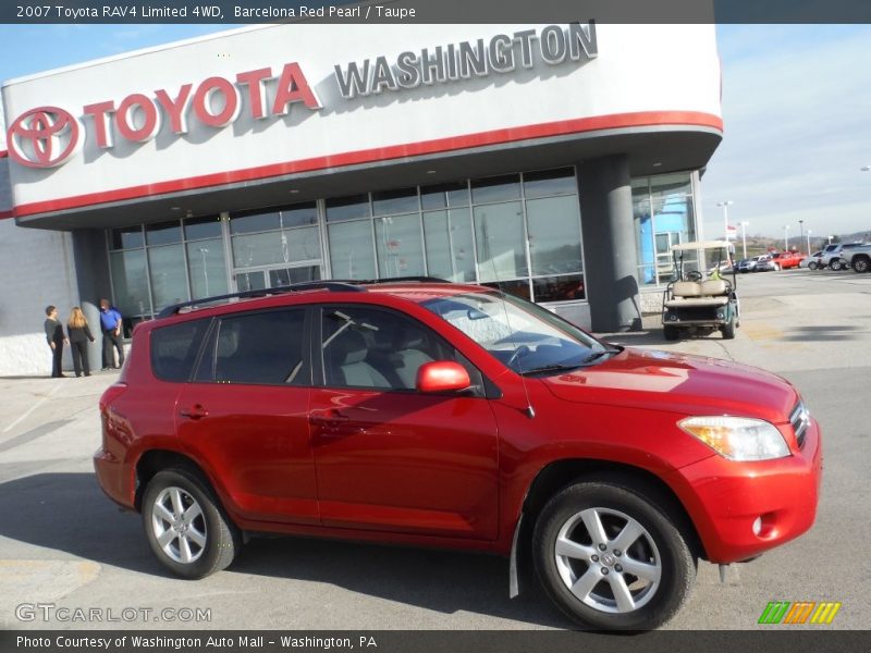 Barcelona Red Pearl / Taupe 2007 Toyota RAV4 Limited 4WD