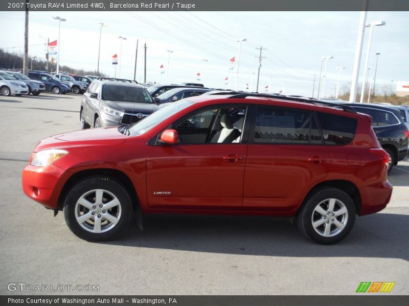 Barcelona Red Pearl / Taupe 2007 Toyota RAV4 Limited 4WD