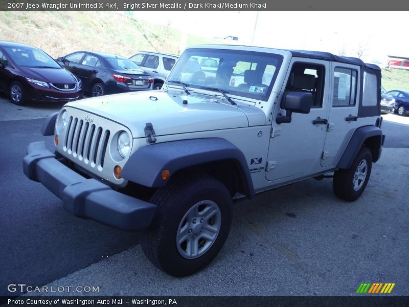 Bright Silver Metallic / Dark Khaki/Medium Khaki 2007 Jeep Wrangler Unlimited X 4x4