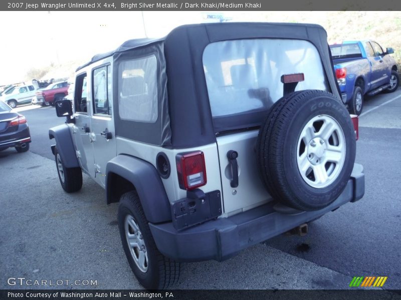 Bright Silver Metallic / Dark Khaki/Medium Khaki 2007 Jeep Wrangler Unlimited X 4x4
