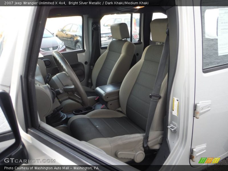 Bright Silver Metallic / Dark Khaki/Medium Khaki 2007 Jeep Wrangler Unlimited X 4x4