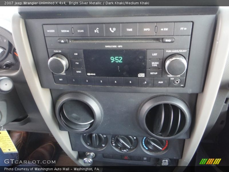 Bright Silver Metallic / Dark Khaki/Medium Khaki 2007 Jeep Wrangler Unlimited X 4x4