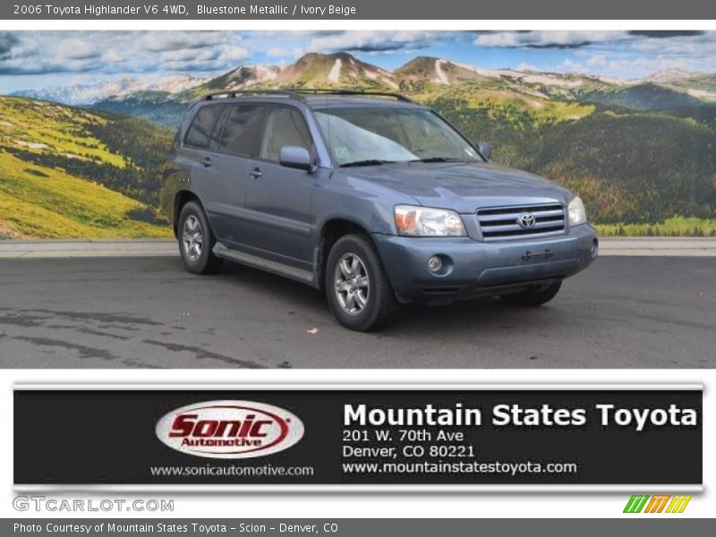 Bluestone Metallic / Ivory Beige 2006 Toyota Highlander V6 4WD