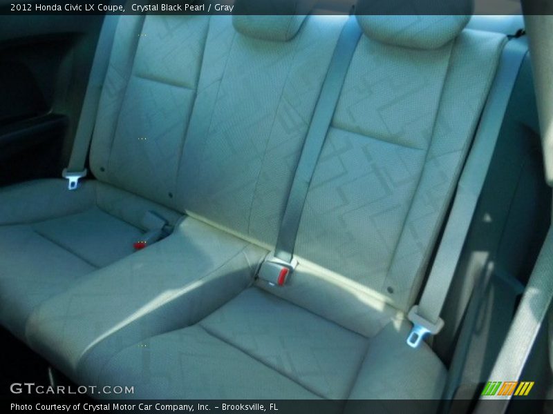Crystal Black Pearl / Gray 2012 Honda Civic LX Coupe