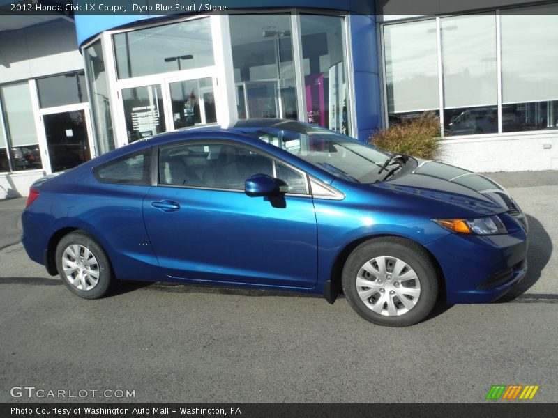 Dyno Blue Pearl / Stone 2012 Honda Civic LX Coupe