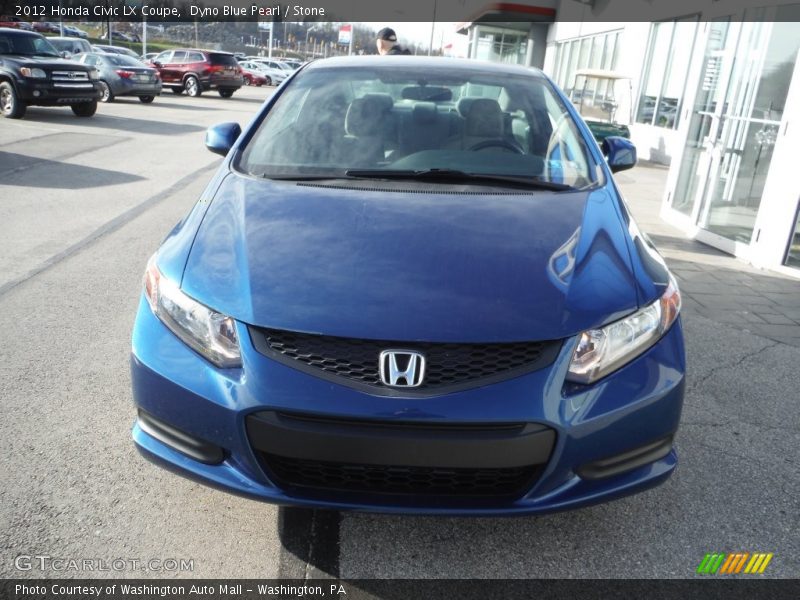 Dyno Blue Pearl / Stone 2012 Honda Civic LX Coupe