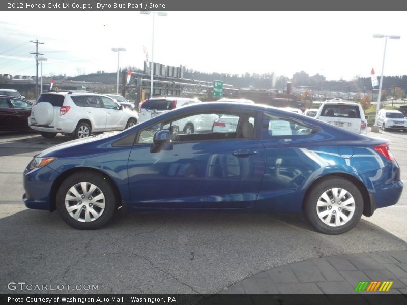 Dyno Blue Pearl / Stone 2012 Honda Civic LX Coupe