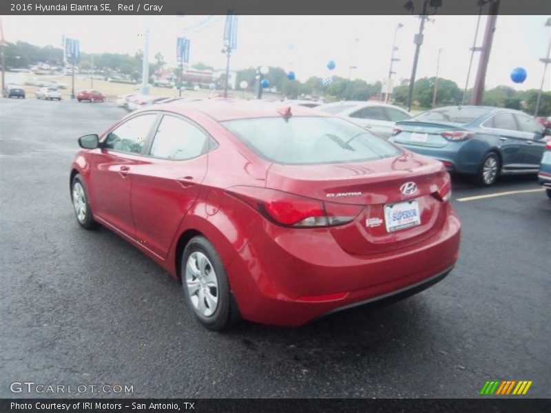 Red / Gray 2016 Hyundai Elantra SE