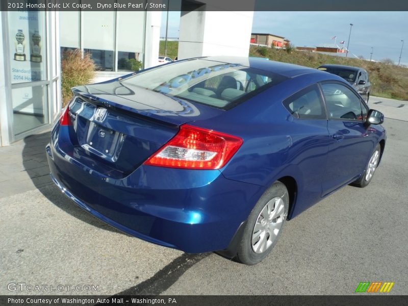 Dyno Blue Pearl / Stone 2012 Honda Civic LX Coupe